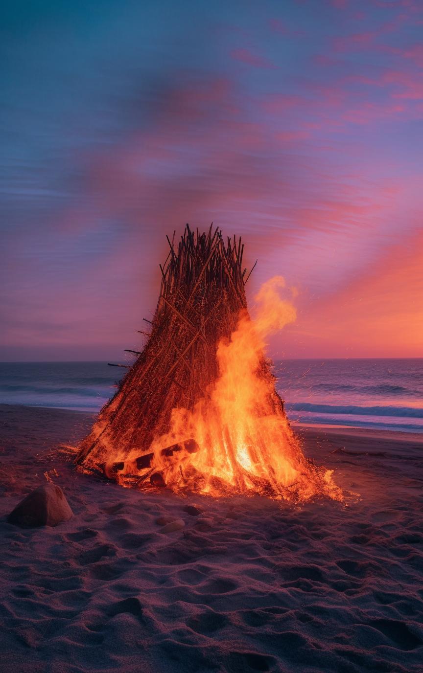 Beach Bonfire and Song Circle